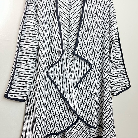 Ic by Connie K Open Front Cardigan Medium M Cascading Art To Wear - Picture 5 of 8